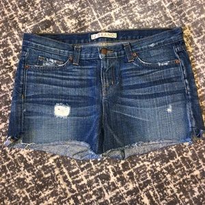J brand cutoff ripped shorts